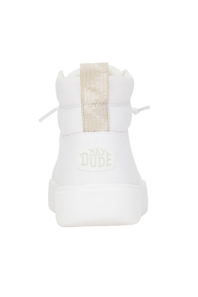 HEYDUDE Women’s Cody Hi Canvas Sneakers in White