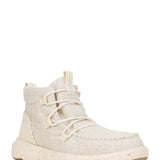 HEYDUDE Women’s Reyes Heathered Lace Up Booties in Ivory