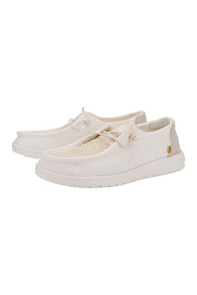 HEYDUDE Women’s Wendy Boho Crochet Shoes in Ivory