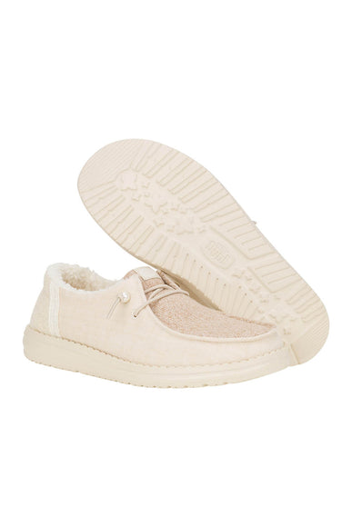 HEYDUDE Women’s Wendy Brushed Cozy Shoes in Ivory