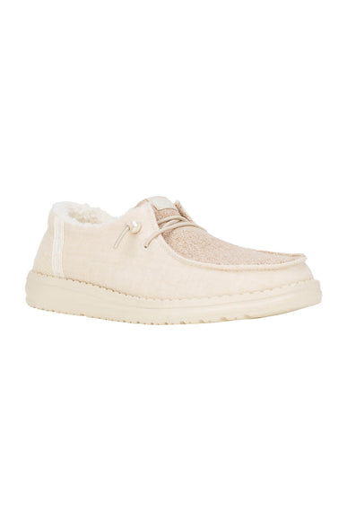 HEYDUDE Women’s Wendy Brushed Cozy Shoes in Ivory