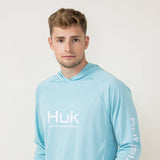 Huk Fishing Pursuit Vented Hoodie for Men in Blue