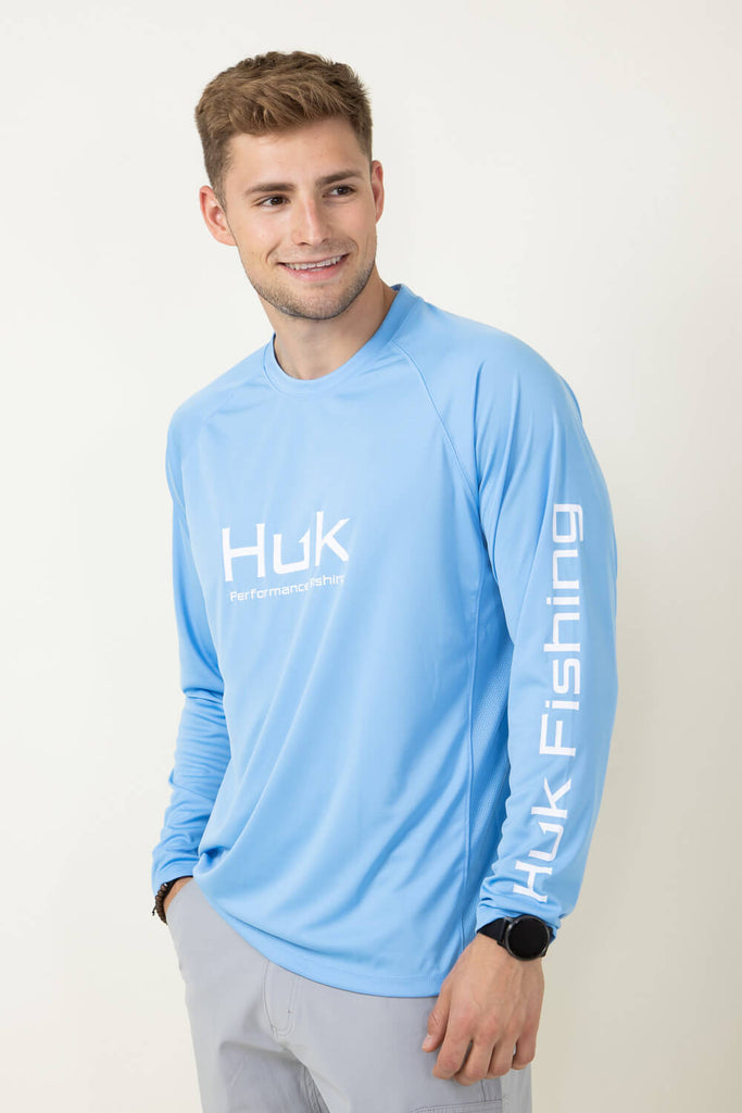 Huk Fishing Vented Pursuit Logo Graphic Long Sleeve Shirt for Men in B –  Glik's