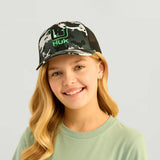 Huk Fishing Youth KC Fill T-Shirt for Girls in Fog Green