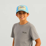 Huk Fishing Youth Badge Series T-Shirt for Boys in Night Owl