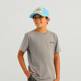 Huk Fishing Youth Badge Series T-Shirt for Boys in Night Owl