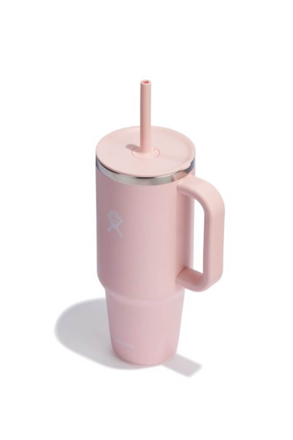 40 Oz Tumbler Baby Pink Stainless Steel with Straw and Handle Pink