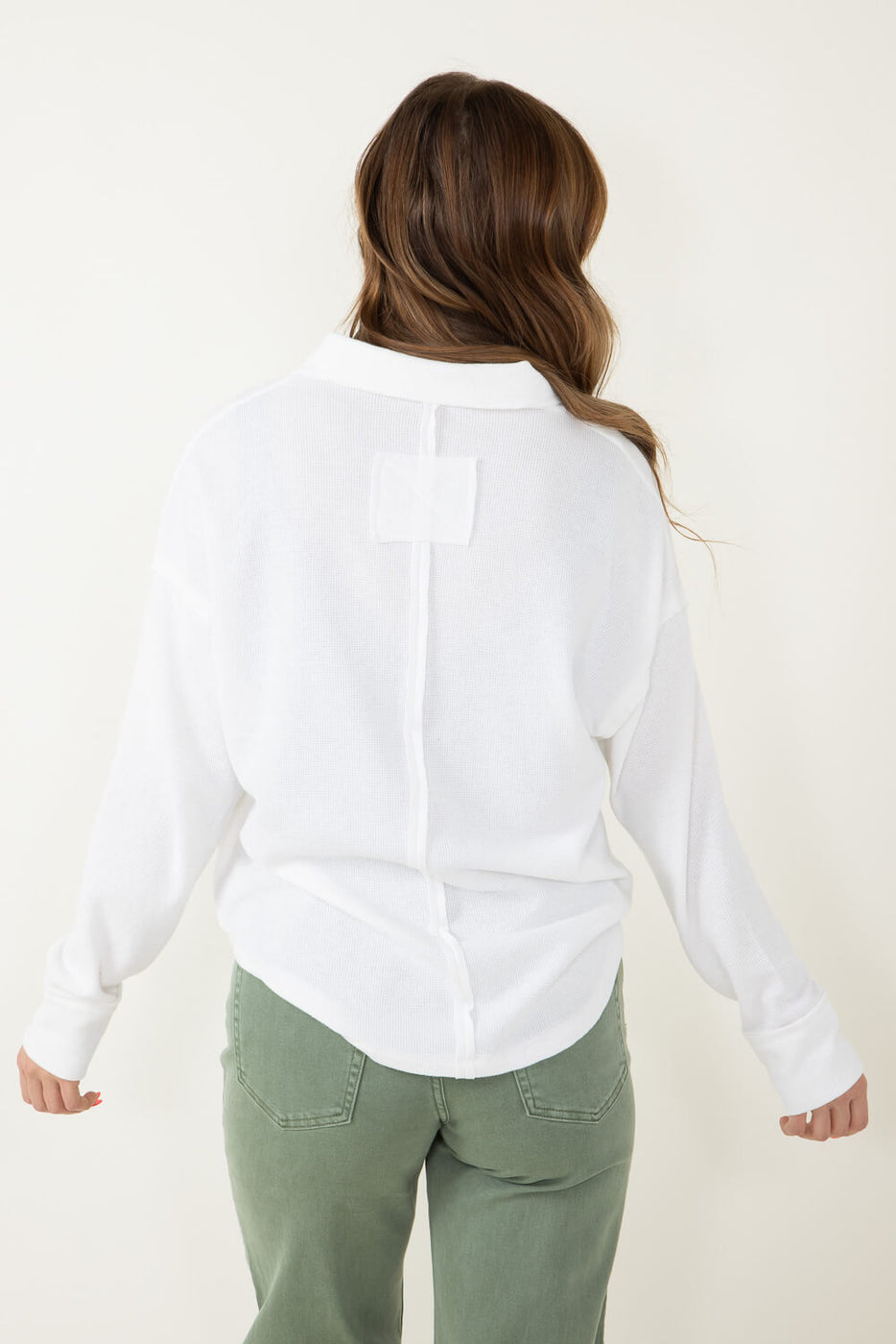 Illa Illa Collar Knit Shirt for Women in White | T5054-OFFWHITE