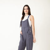 Illa Illa Linen Overalls for Women in Charcoal 