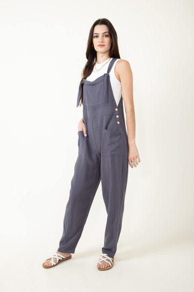 Illa Illa Linen Overalls for Women in Charcoal 