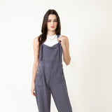 Illa Illa Linen Overalls for Women in Charcoal 