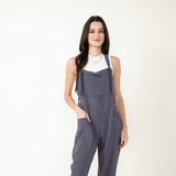 Illa Illa Linen Overalls for Women in Charcoal 