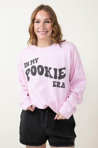 In My Pookie Era Oversized Graphic Sweatshirt for Women in Pink