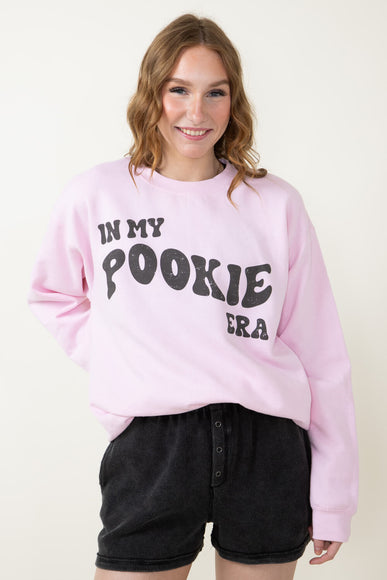 In My Pookie Era Oversized Graphic Sweatshirt for Women in Pink