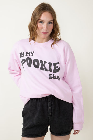 In My Pookie Era Oversized Graphic Sweatshirt for Women in Pink