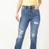 Judy Blue High Rise Destroy Fray Hem Bootcut Jeans for Women