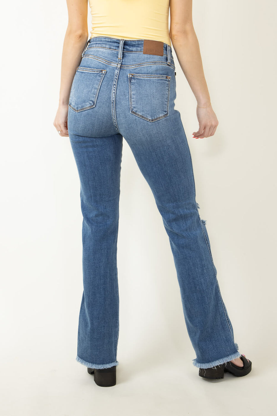 Judy Blue High Rise Mineral Wash Wide Leg Jeans for Women