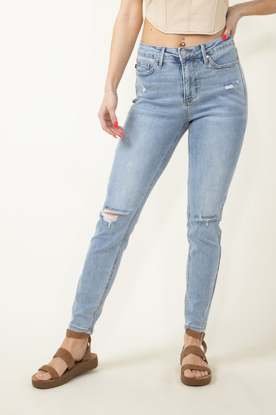 Judy Blue High Rise Tummy Control Skinny Jeans for Women in