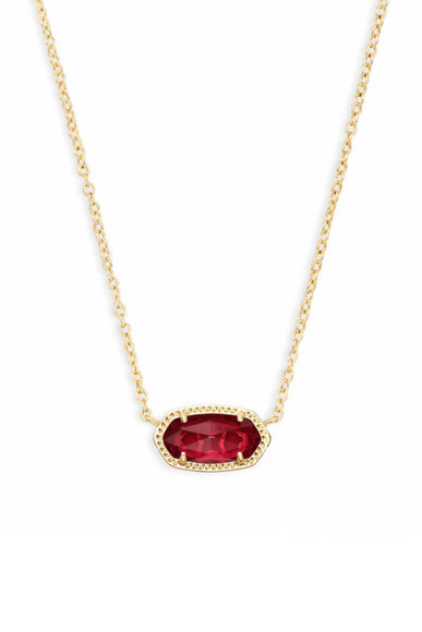 Kendra Scott Elisa Gold Pendant Necklace in Clear Berry