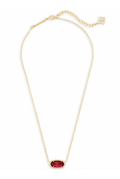 Kendra Scott Elisa Gold Pendant Necklace in Clear Berry