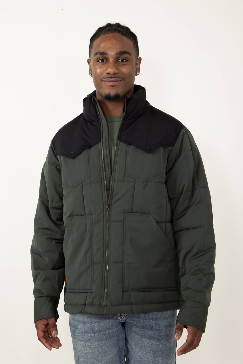 Mens jacket sales army green