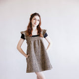 Leopard Print Dress for Women in Taupe