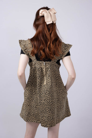 Leopard Print Dress for Women in Taupe