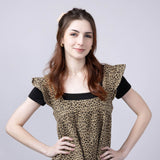 Leopard Print Dress for Women in Taupe