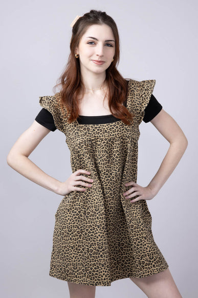 Leopard Print Dress for Women in Taupe