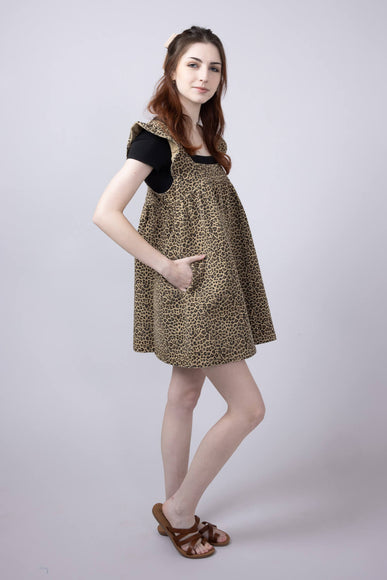 Leopard Print Dress for Women in Taupe