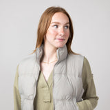 Love Tree Crinkle Puffer Vest for Women in Grey