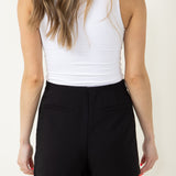 Love Tree Cross Front Skort for Women in Black