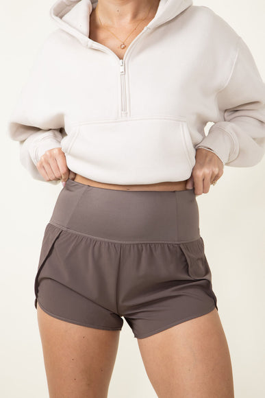 Love Tree Woven Brief Lined Shorts for Women in Cocoa