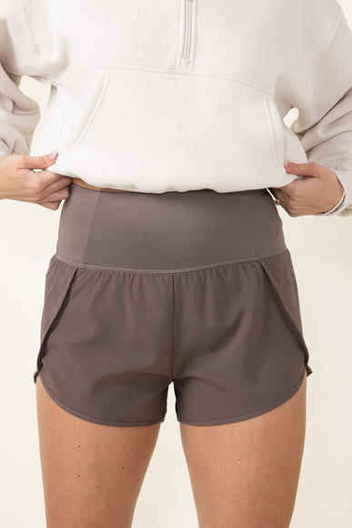 Love Tree Woven Brief Lined Shorts for Women in Cocoa