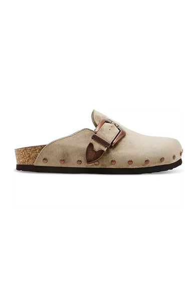 Madden Girl Pepper Buckle Clogs for Women in Taupe