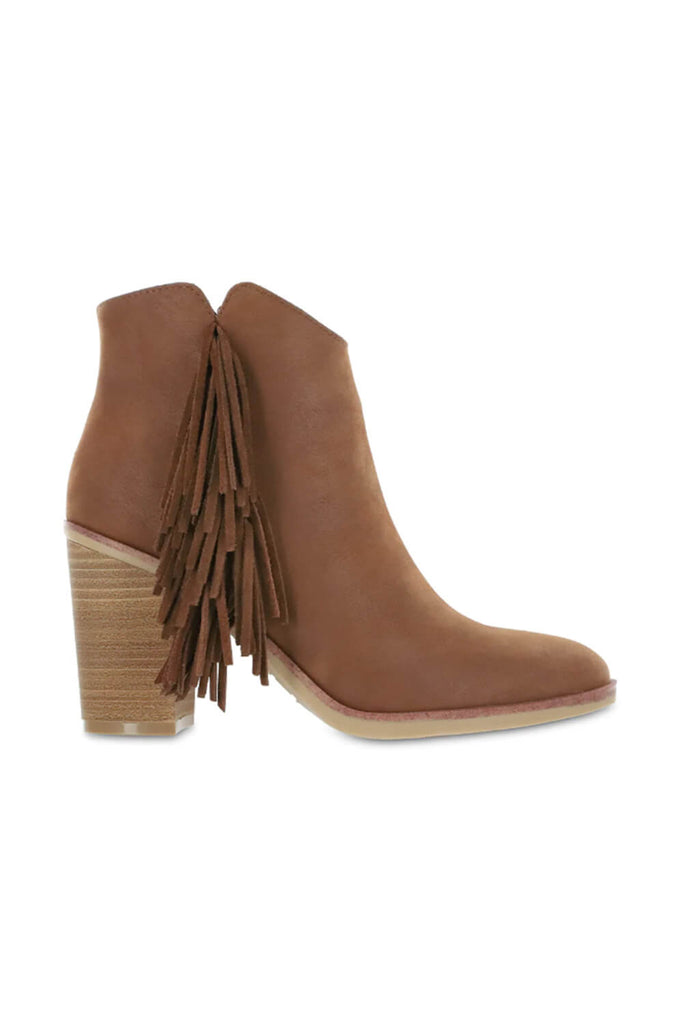 Rager Cognac Nubuck Cutout Ankle Booties