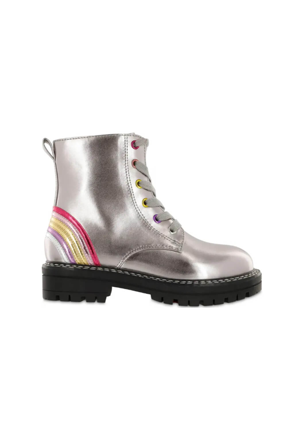 MIA Youth Padma Combat Booties for Girls in Pewter