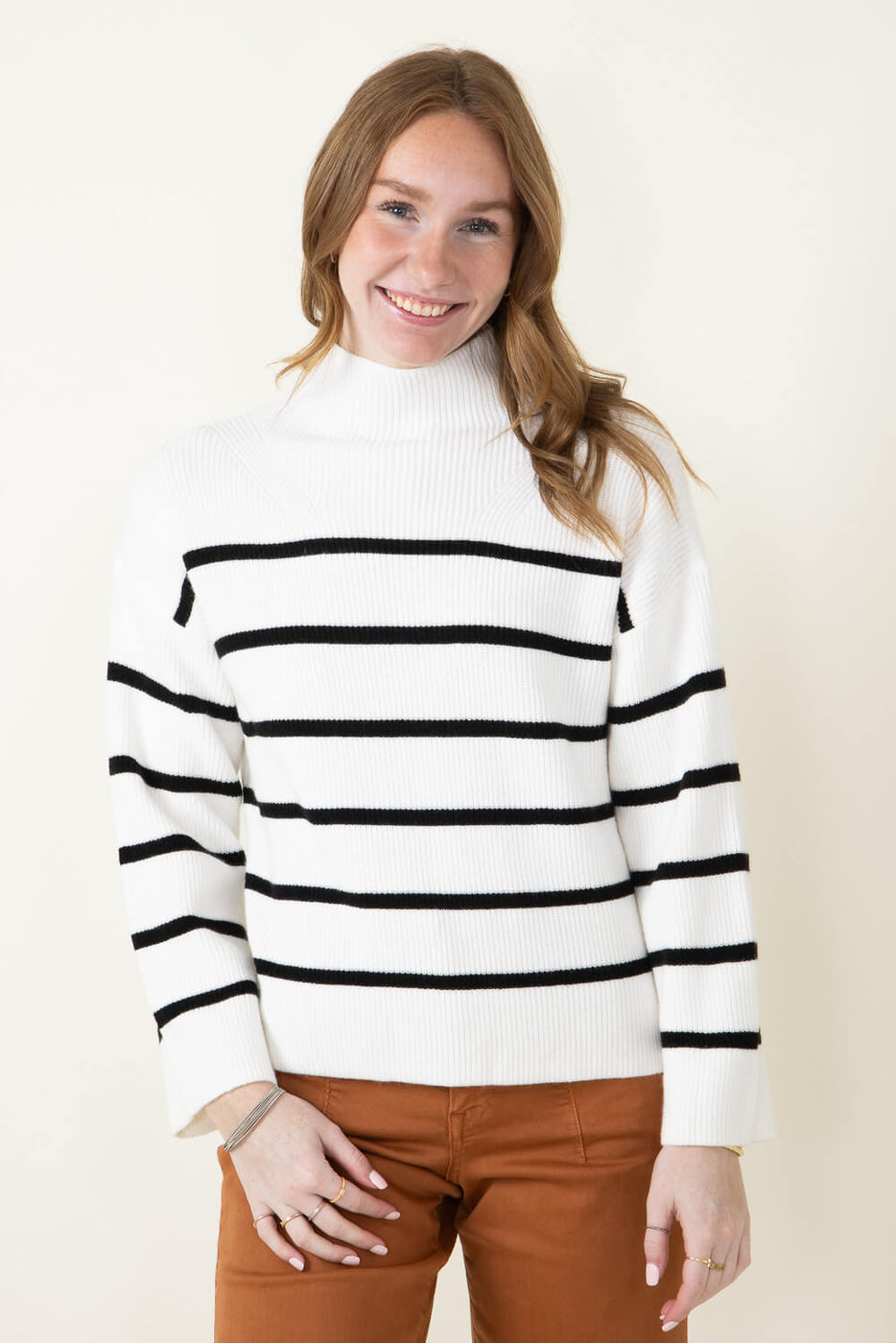 Mountain Hardware Sevina Wool Blend Button Sweater Mock Neck good Striped women’s M