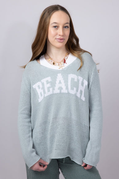 Miracle Beach Lightweight Sweater for Women in Sage