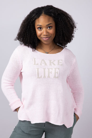 Miracle Lake Life Lightweight Sweater for Women in Blush/Beige