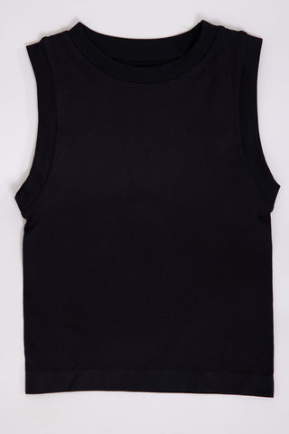 Moa Moa Seamless Tank Top for Girls in Black