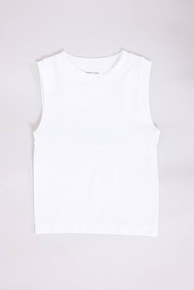 Moa Moa Seamless Tank Top for Girls in White