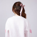 Multi Texture Heart Sweater for Women in Cream Pink