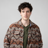 North River Aztec Shirt Jacket for Men in Bracken Brown