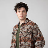 North River Aztec Shirt Jacket for Men in Bracken Brown