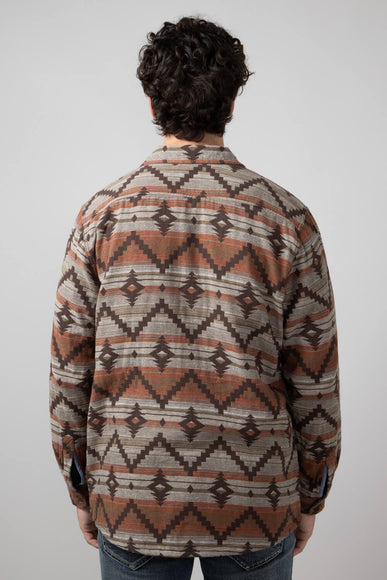 North River Aztec Shirt Jacket for Men in Bracken Brown