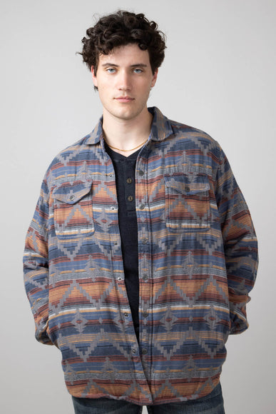 North River Aztec Shirt Jacket for Men in Lake