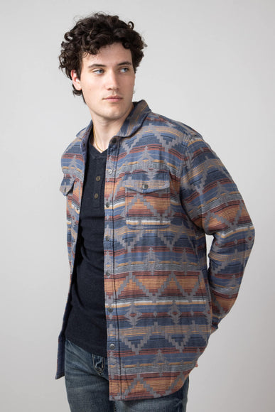 North River Aztec Shirt Jacket for Men in Lake