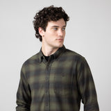 North River Brushed Button Down Shirt for Men in Olive