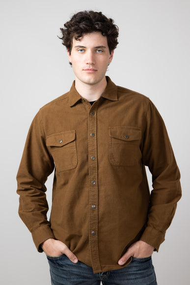 North River Suede Cotton Shirt Jacket for Men in Barn